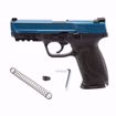 T4E S&W M&P9 M2.0 LE .43 CAL PAINTBALL TRAINING PISTOL BLUE SLIDE left view with spring